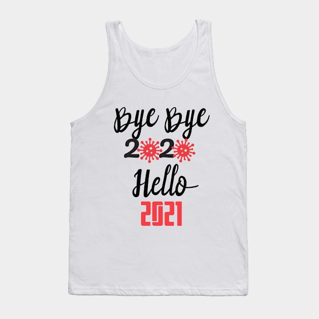 Hello 2021, Happy New Year 2021 Christmas, Merry Christmas Tank Top by artspot